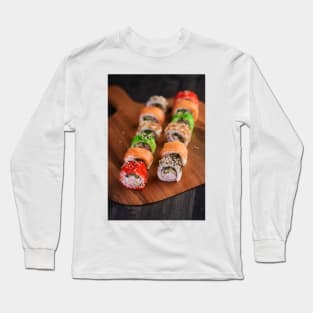 Variety of sushi freshly prepared Long Sleeve T-Shirt